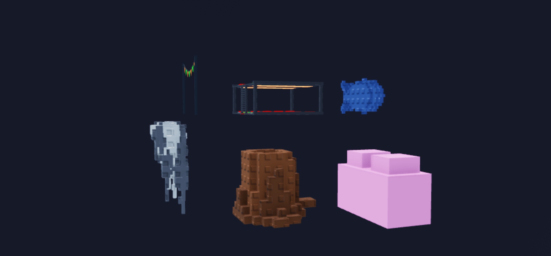 Stud Pack 2: selected models viewed from the front