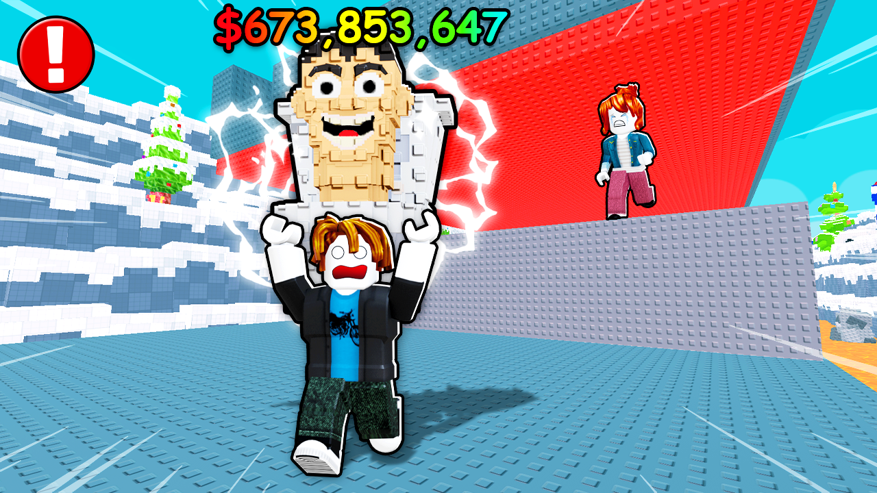 +1 Speed Escape Roblox game template showing a player escaping a giant obstacle